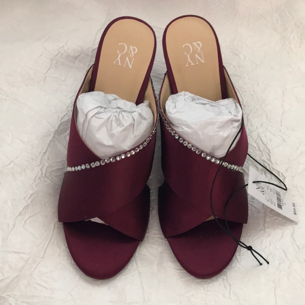 Jeweled Criss-Cross Mule